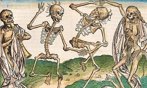 Tanz der Gerippe" (Danza de los esqueletos, 1493). Michael Wolgemut