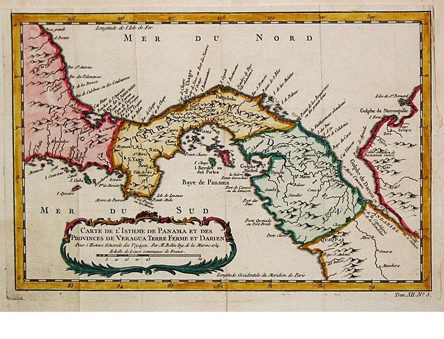 Carta Náutica Bellin. Paraíso fiscal en Panamá