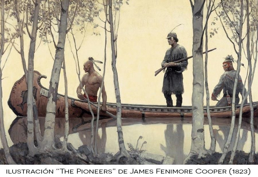 Ilustración “The Pioneers” de James Fenimore Cooper (1823)